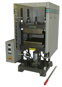 เครื่องกดอัดยางและพลาสติก ด้วยความร้อนแบบมือกด (Bench Top Laboratory Manual Press with Electrically Heated Platens) ยี่ห้อ Carver รุ่น 4122