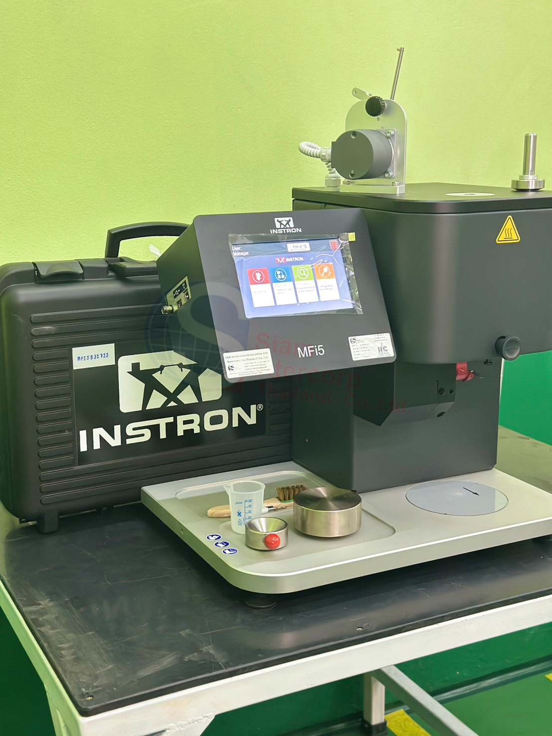 ติดตั้งเครื่องวัดอัตราการหลอมไหลของพลาสติก (Melt Flow Index Tester) ยี่ห้อ INSTRON รุ่น MFi5 (OW76) ติดตั้งเครื่องวัดอัตราการหลอมไหลของพลาสติก (Melt Flow Index Tester) ยี่ห้อ INSTRON รุ่น MFi5 (OW76)