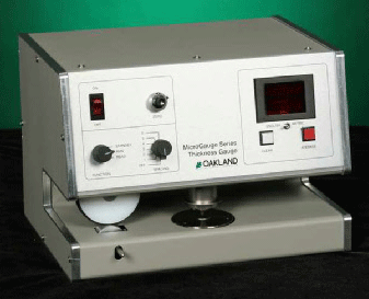 เครื่องวัดความหนาของฟิล์ม กระดาษ และกระดาษชำระ (MicroGauge Benchtop Caliper) ยี่ห้อ Oakland รุ่น Model MX-1210