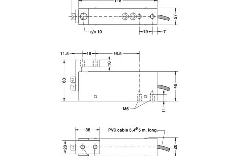 โหลดเซลล์วัดแรง (Double bending beam load cell) ยี่ห้อ Utilcell รุ่น M105 (SIT523)