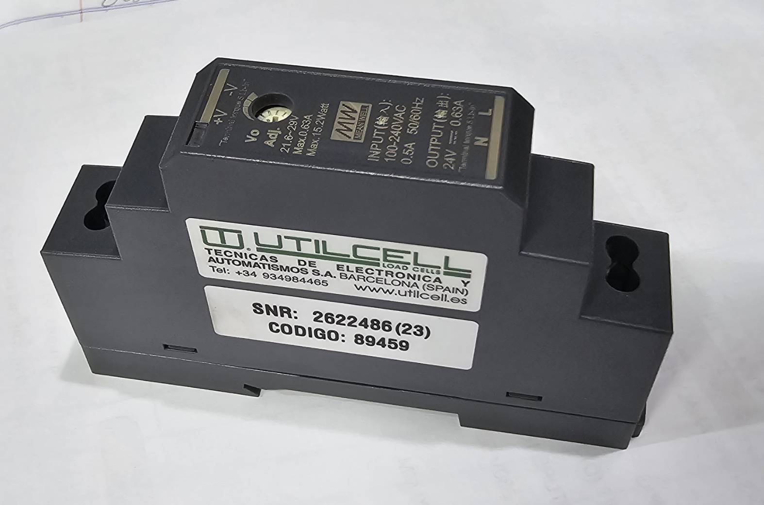 เซ็นเซอร์แปลงแรงดันไฟฟ้า (HDR-15-24 DIN Rail power supply) ยี่ห้อ Utilcell (SIT481)