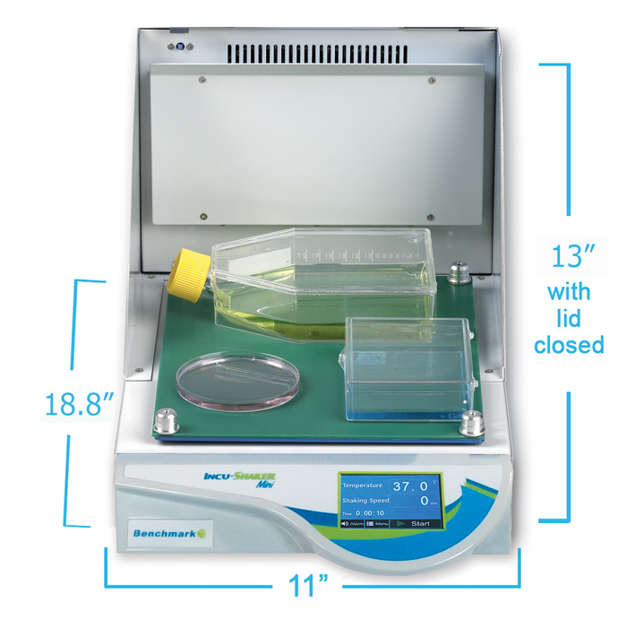 เครื่องบ่มเชื้อแบบเขย่า (INCU-SHAKER™ MINI WITH NON-SLIP RUBBER MAT) ยี่ห้อ Benchmark Scientific