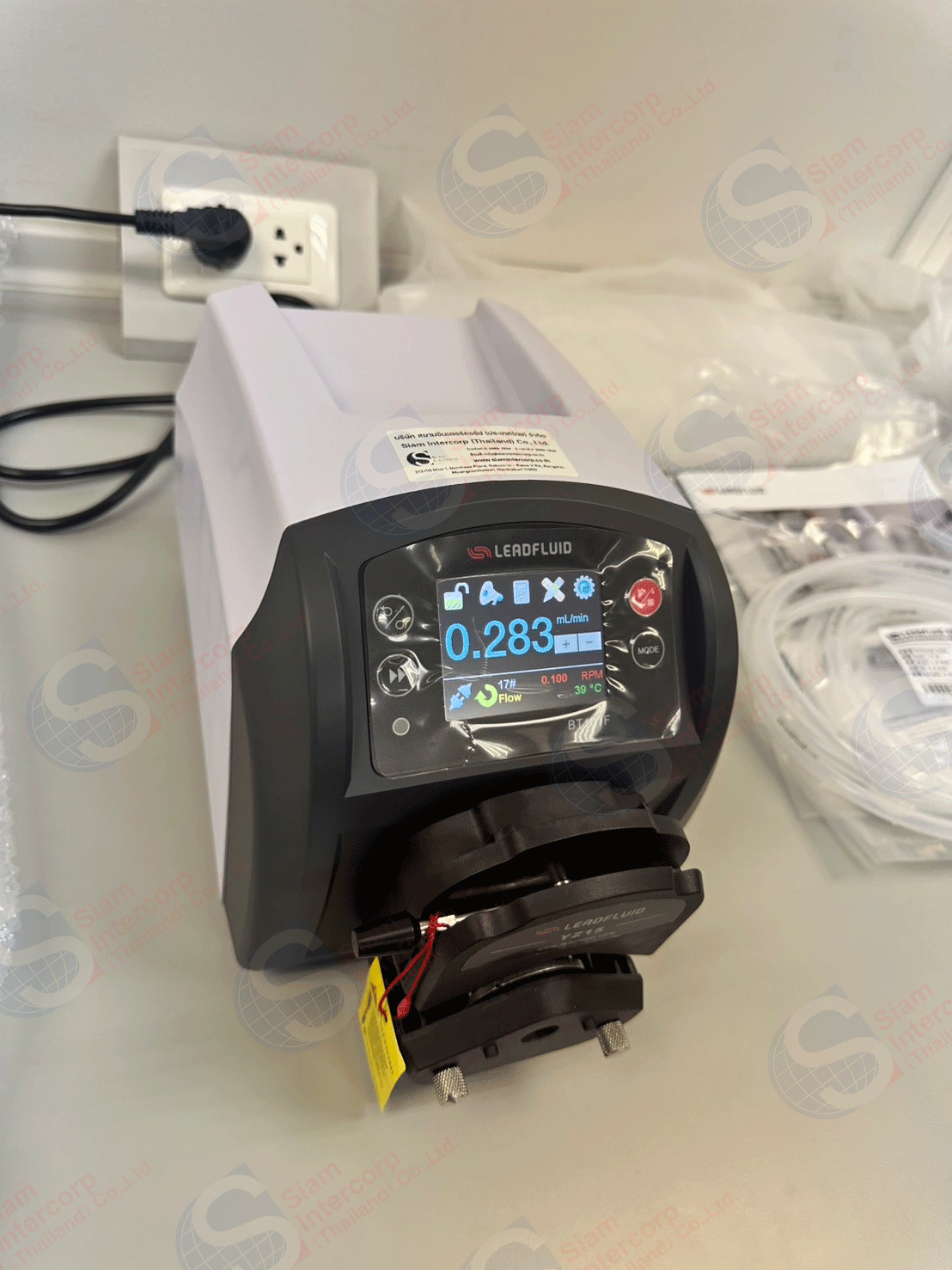 ติดตั้งปั้มดูดจ่ายสารเคมี (Intelligent Dispensing Peristaltic Pump) ยี่ห้อ Lead Fluid รุ่น BT101F (OW96)