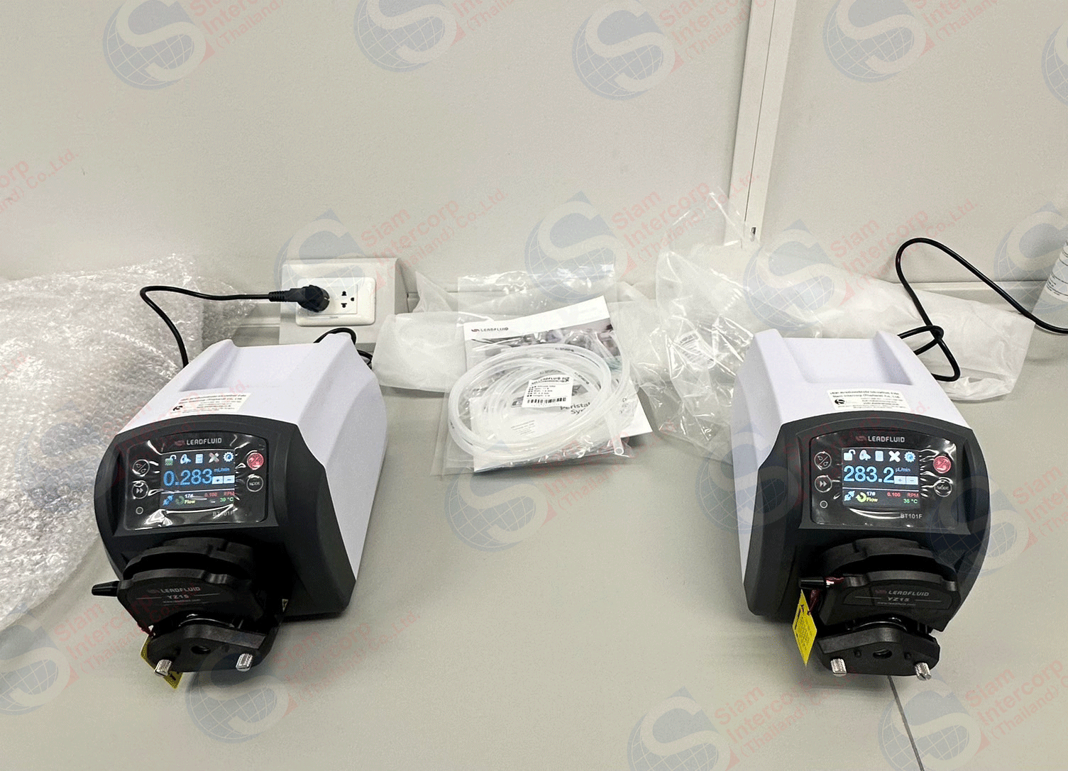 ติดตั้งปั้มดูดจ่ายสารเคมี (Intelligent Dispensing Peristaltic Pump) ยี่ห้อ Lead Fluid รุ่น BT101F (OW96)