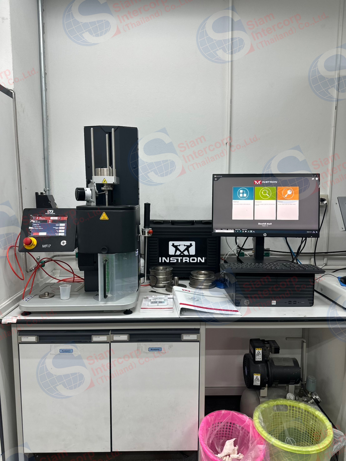 ติดตั้งเครื่องวัดอัตราการหลอมไหลของพลาสติก (Melt Flow Index Tester) ยี่ห้อ INSTRON รุ่น MFi7 (OW97)