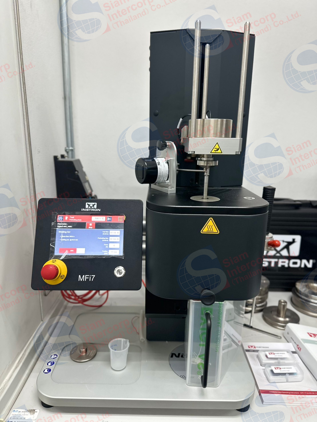 ติดตั้งเครื่องวัดอัตราการหลอมไหลของพลาสติก (Melt Flow Index Tester) ยี่ห้อ INSTRON รุ่น MFi7 (OW97)
