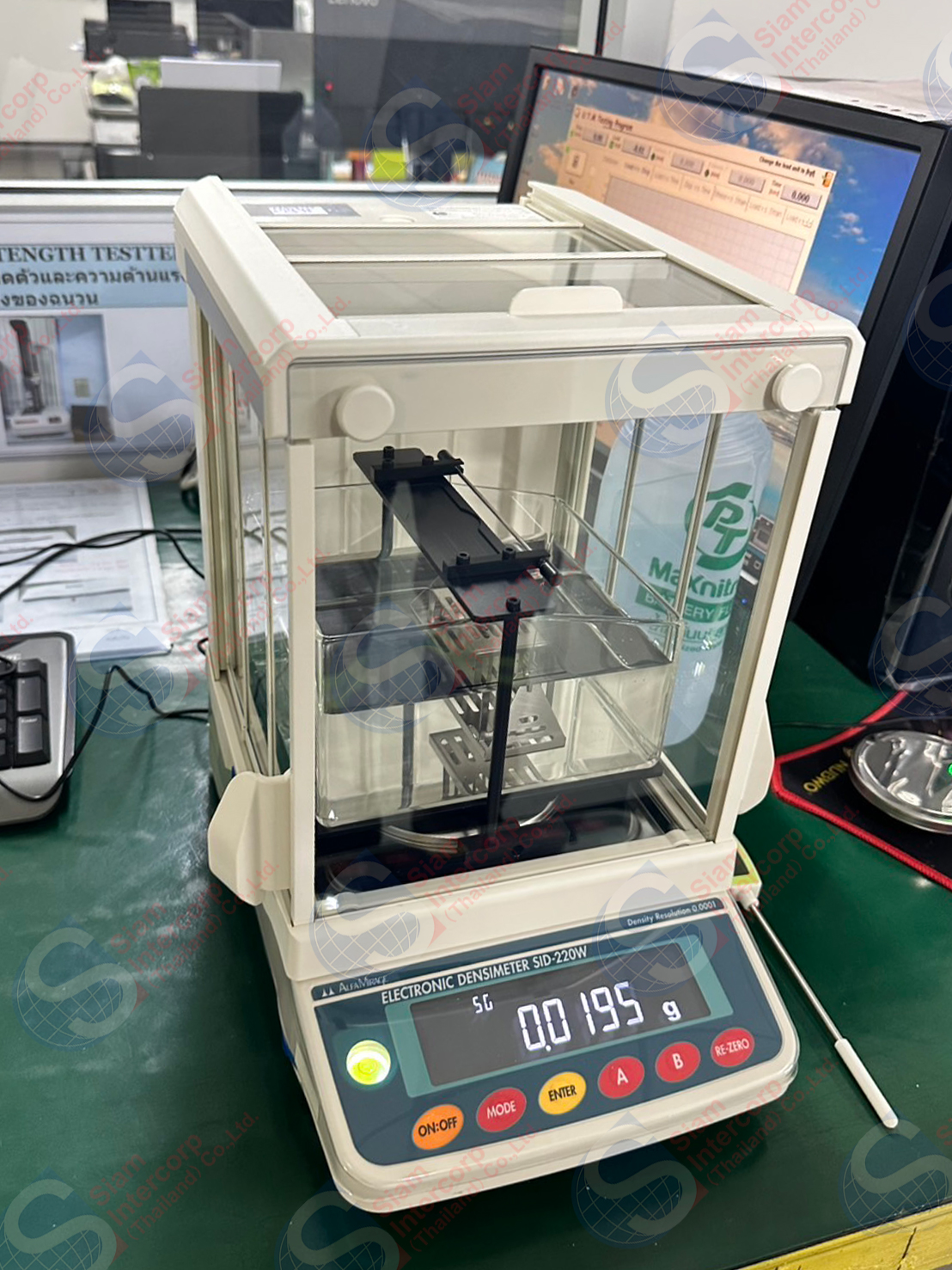 ติดตั้งเครื่องวัดความหนาแน่นหรือความถ่วงจำเพาะของวัสดุ (Electronic Densimeter) ยี่ห้อ AlfaMirage รุ่น SID-220W (OW99)