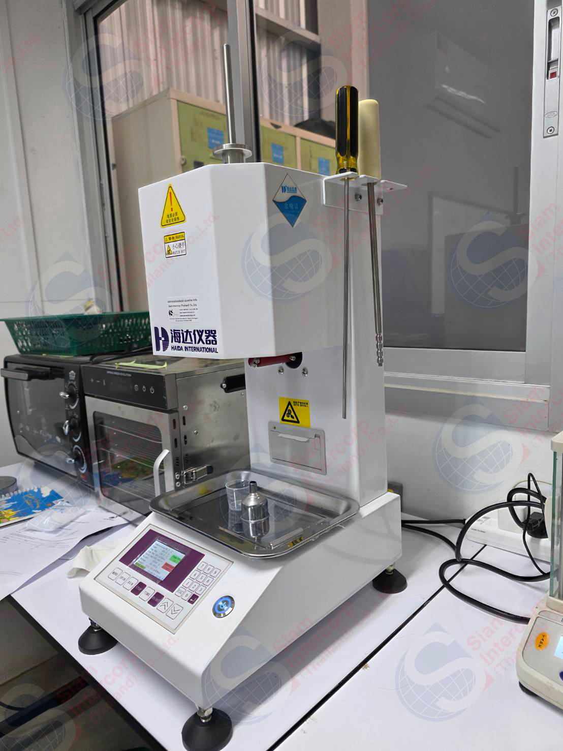 ติดตั้งเครื่องวัดอัตราการหลอมไหลของพลาสติก (Melt Flow Tester) ยี่ห้อ HAIDA รุ่น HD-R803-1 (OW102) ติดตั้งเครื่องวัดอัตราการหลอมไหลของพลาสติก (Melt Flow Tester) ยี่ห้อ HAIDA รุ่น HD-R803-1 (OW102)