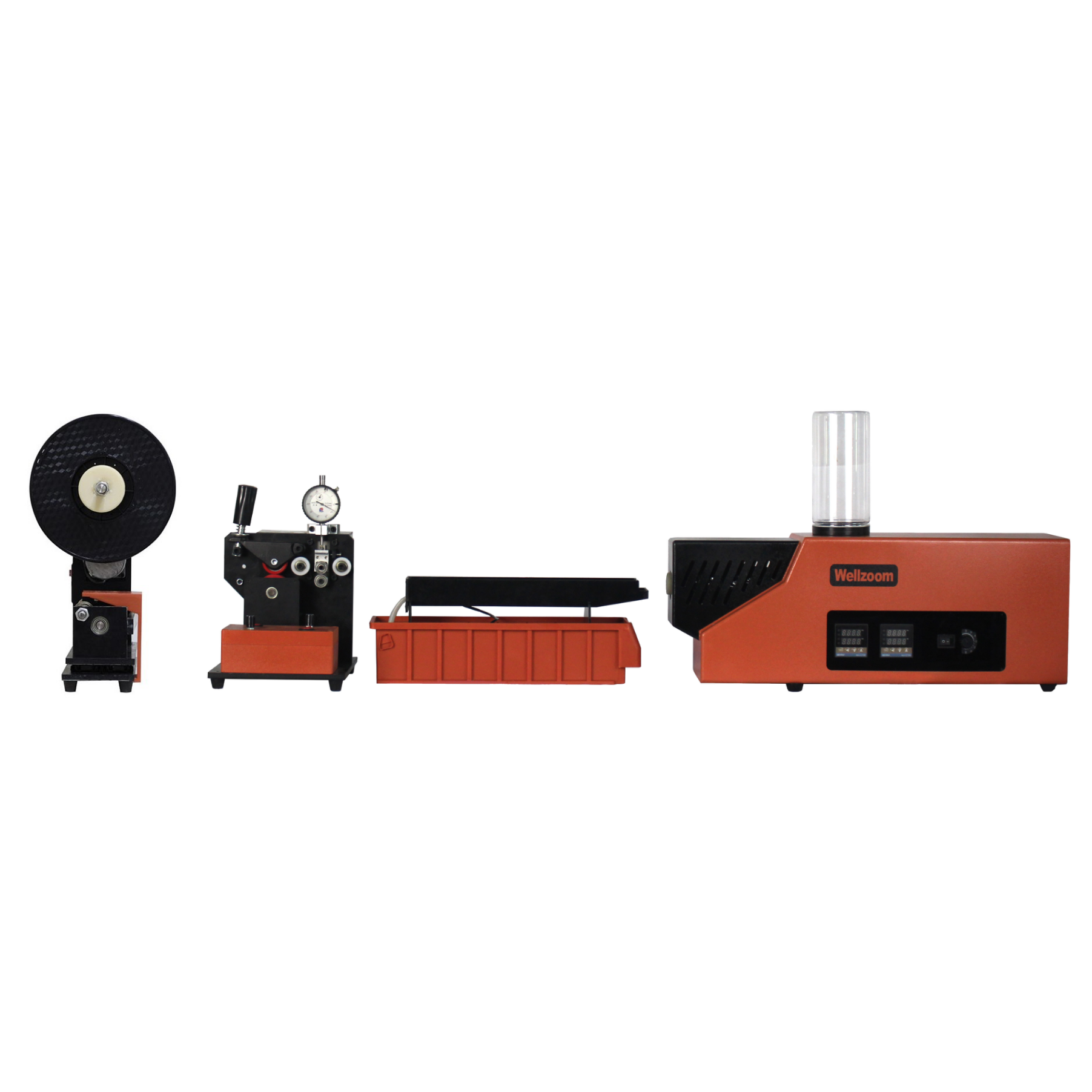เครื่องอัดรีดเส้นใยพลาสติกแบบตั้งโต๊ะ (Desktop Filament extruder line II high Temperature @450C (V3.0)) ยี่ห้อ Wellzoom รุ่น B-pro (SIT854)